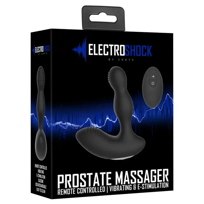 Male Sex Toys Shots Media ElectroShock Remote Control Vibrating EStimulation Prostate Massager