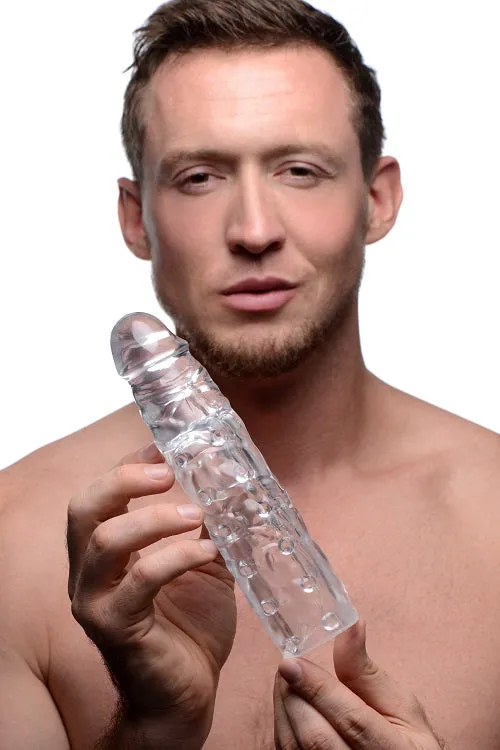 Male Sex Toys Size Matters 3 Inch Clear Penis Enhancer Sleeve