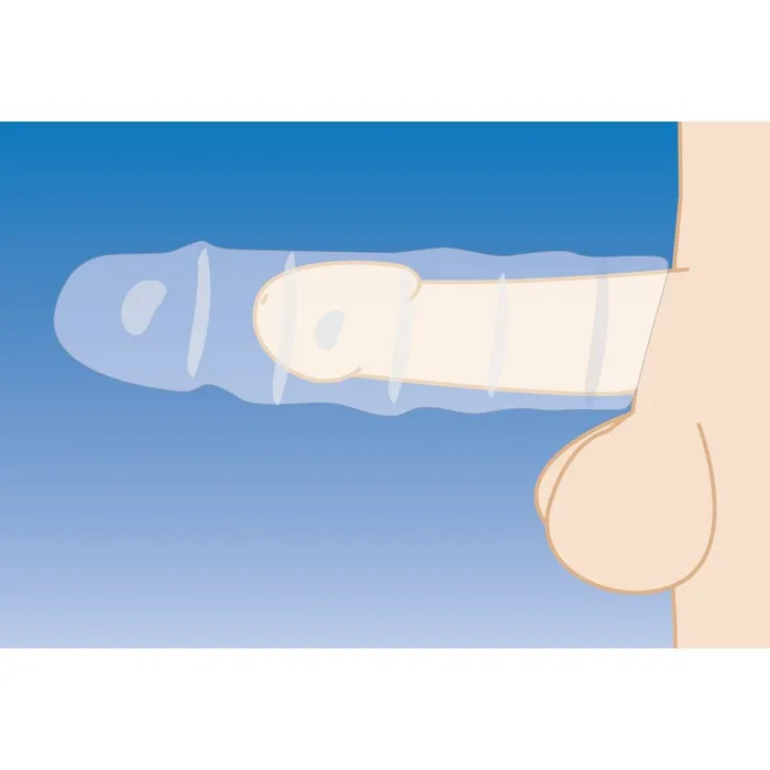Male Sex Toys Size Matters 3 Inch Clear Penis Enhancer Sleeve