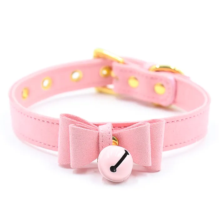 Yiwu Idea Leather Male Sex Toys Yiwu Kitten Collar With Bow Bell