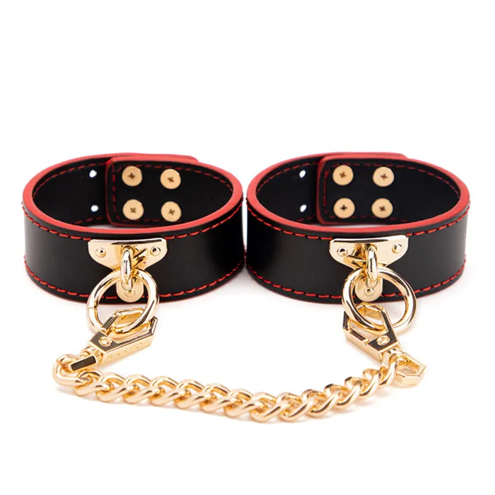 ZYL Leather ZYL Petite Faux Leather PushStud Wrist Cuffs Couples