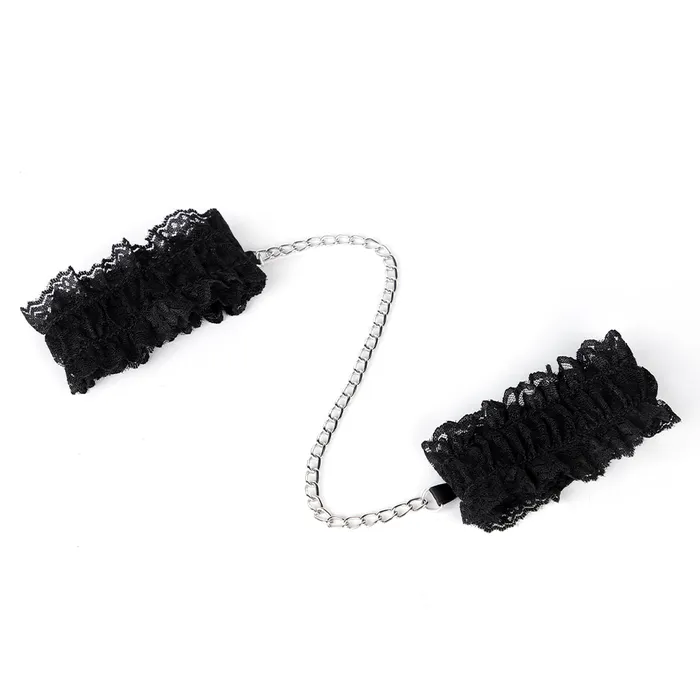 ZYL Ruffled Elastic Lace Wrist Cuffs ZYL Leather Couples