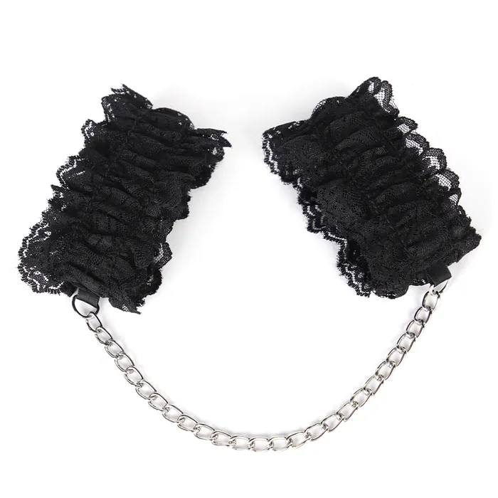 ZYL Ruffled Elastic Lace Wrist Cuffs ZYL Leather Couples