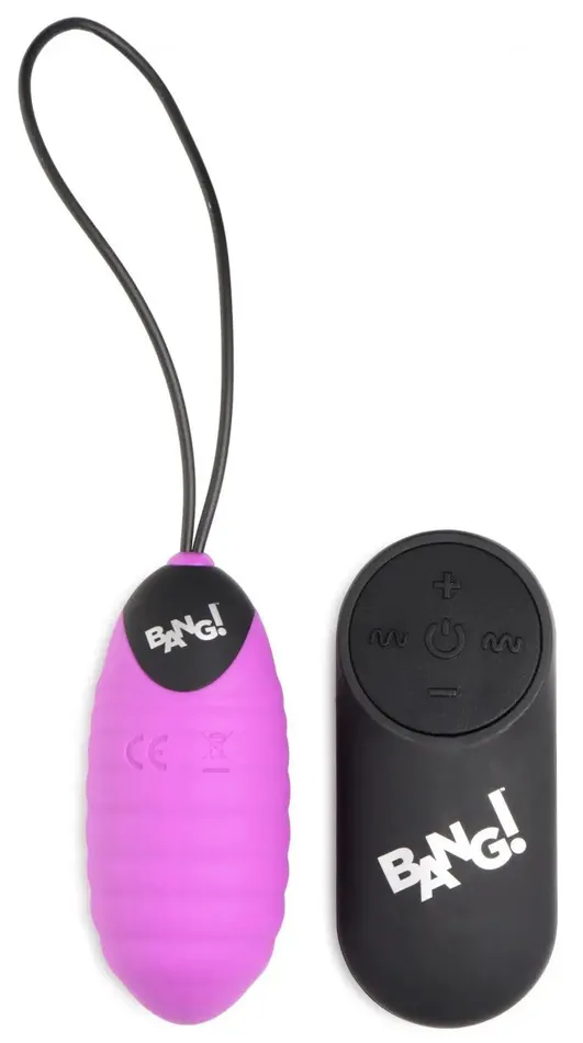 28X Ribbed Silicone Vibrating Egg with Remote Control XR Brands Female Sex Toys