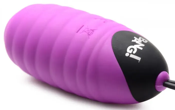 28X Ribbed Silicone Vibrating Egg with Remote Control XR Brands Female Sex Toys