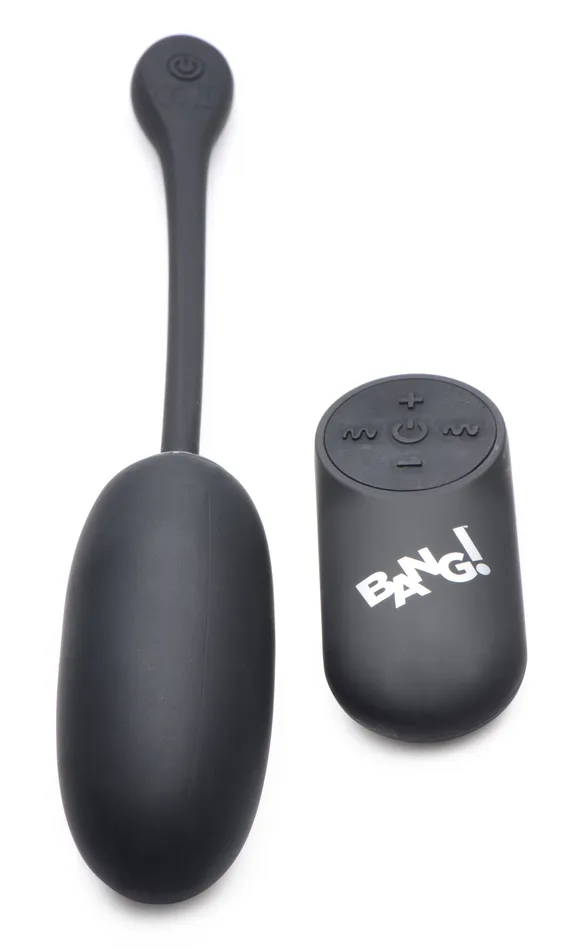 Anal 28x Plush Egg and Remote Black XR Brands Bang Anal 28x Plush Egg and Remote Black XR Brands Bang