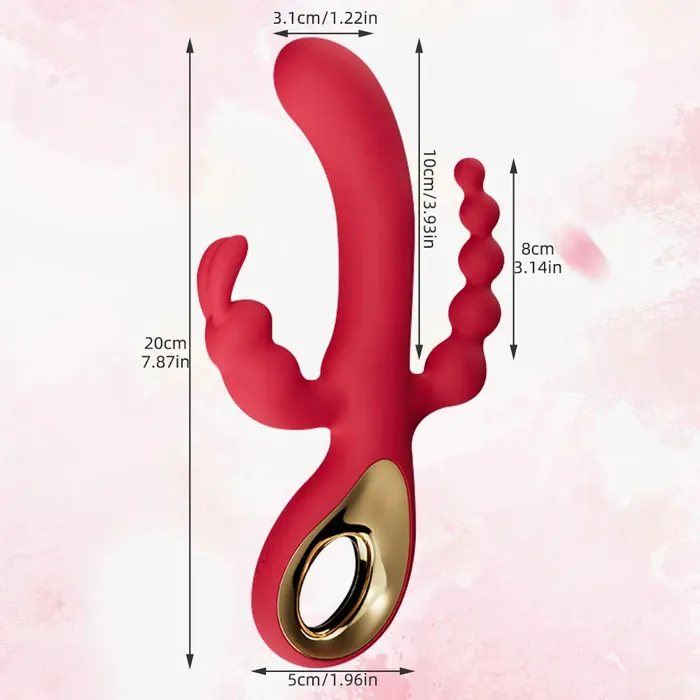 Anal Domlust Rabbit G Spot Vibrator Anal Beads Butt Plug 3in1 Female Sex Toys