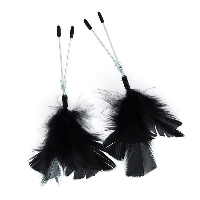 Anal Rimba Black Feather Nipple Clamps