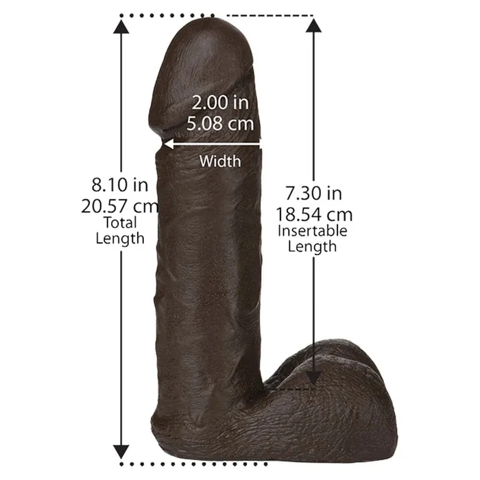 Anal VacULock 8 Inch Realistic Dildo Attachment Black Doc Johnson Anal VacULock 8 Inch Realistic Dildo Attachment Black Doc Johnson
