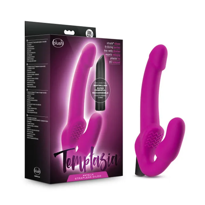 Blush Novelties Dildos Temptasia Estella Strapless Silicone Dildo Pink