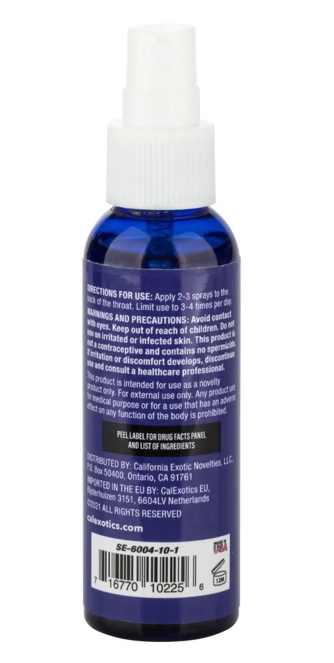 CalExotics Vibrators Admiral Blow Spearmint Desensitizing Throat Spray 2 Fl Oz CalExotics Vibrators Admiral Blow Spearmint Desensitizing Throat Spray 2 Fl Oz