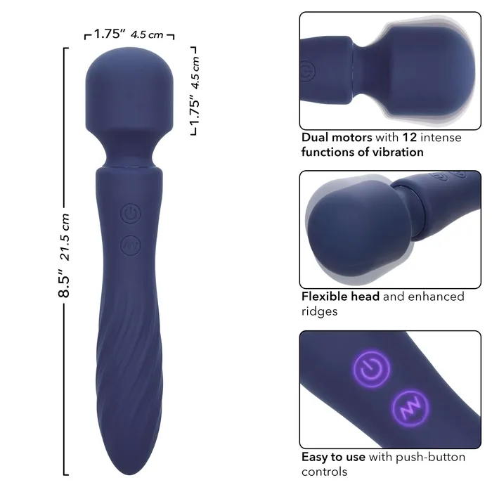 CalExotics Vibrators Charisma Mystique Wand Massager Blue CalExotics Vibrators Charisma Mystique Wand Massager Blue