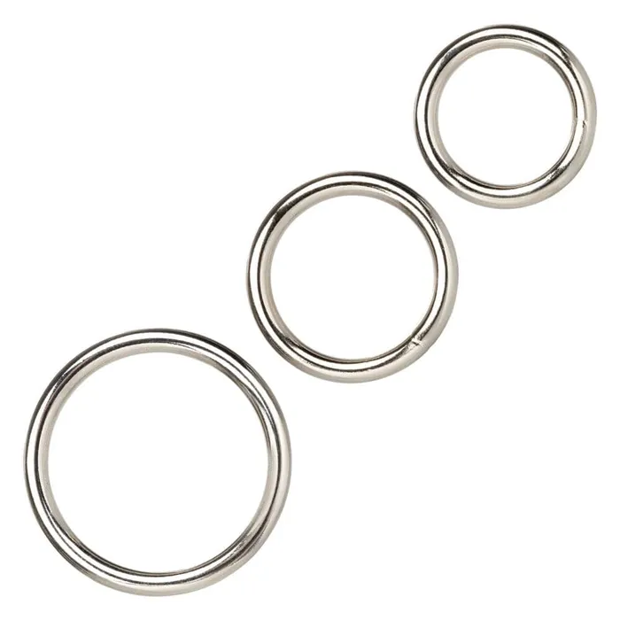 Couples 3 Piece Silver Ring Set California Exotic
