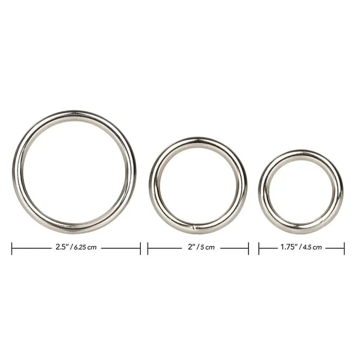 Couples 3 Piece Silver Ring Set California Exotic Couples 3 Piece Silver Ring Set California Exotic