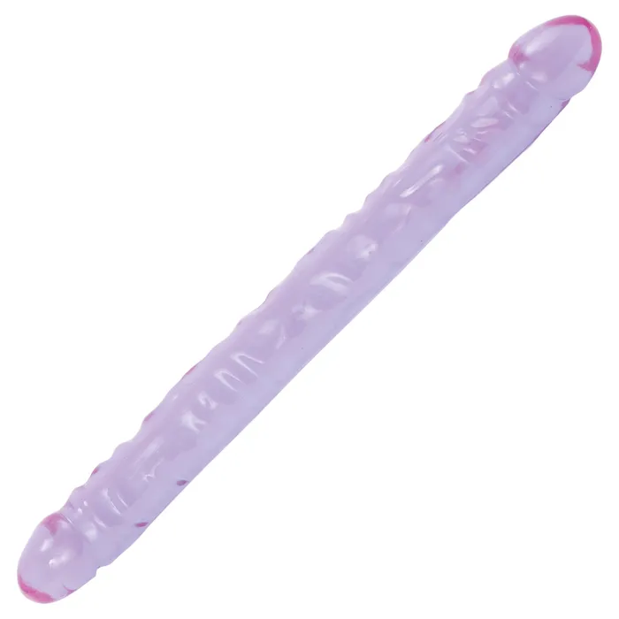 Doc Johnson Crystal Jellies 18 Inch Double Dong Purple Dildos