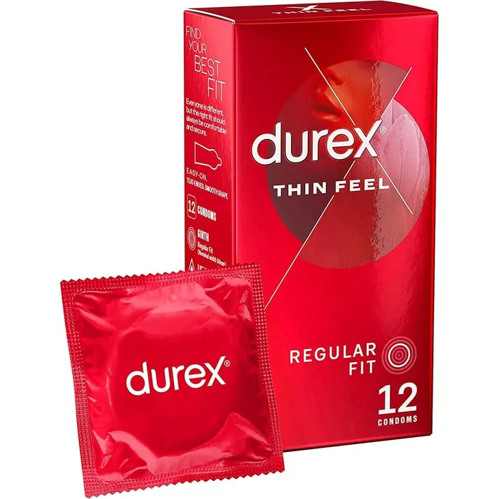 Durex Condoms Female Sex Toys Durex Thin Feel Regular Fit Condoms 12 Pack