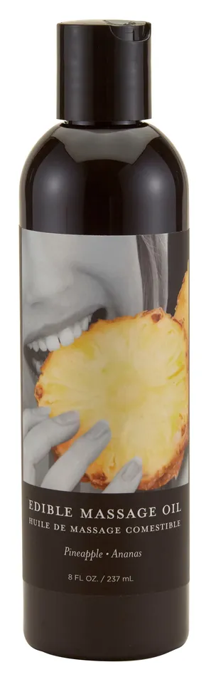 Earthly Body Couples Edible Massage Oil 8 Oz Pineapple