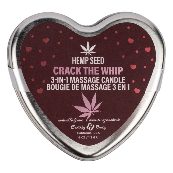 Earthly Body Female Sex Toys Hemp Seed 3 in 1 Massage Candle Crack the Whip 47oz Earthly Body Female Sex Toys Hemp Seed 3 in 1 Massage Candle Crack the Whip 47oz