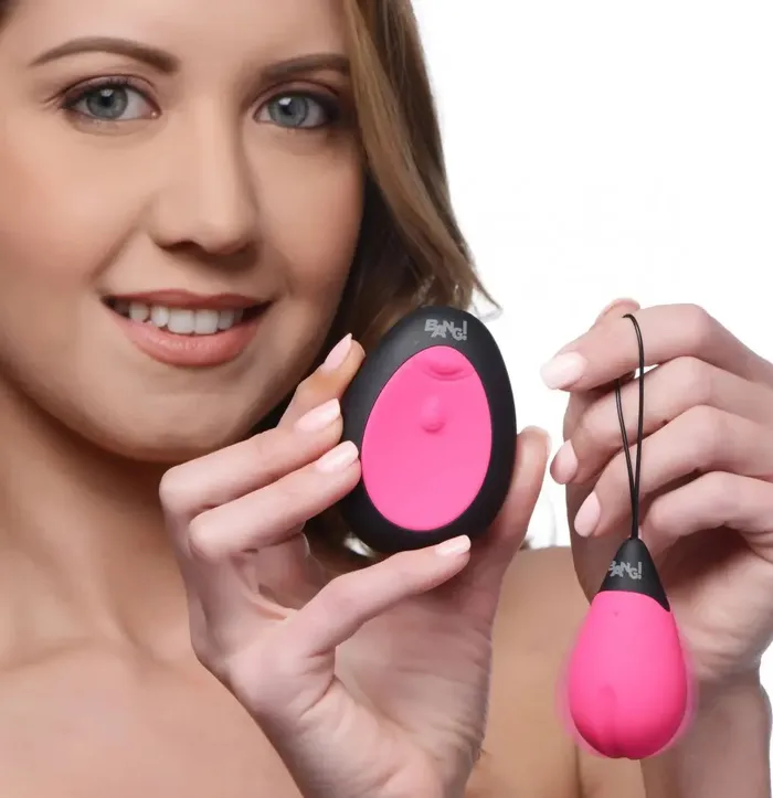 Female Sex Toys 10X Silicone Vibrating Egg Pink Egg Vibrator Bang