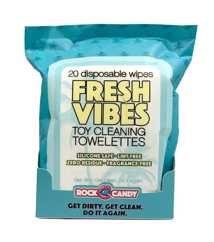 Fresh Vibes Travel Pack 20 Wipes Rock Candy Vibrators