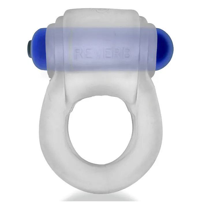 Hunkyjunk REVRING ring with vibe CLEAR ICE w Blue Vibe Vibrators