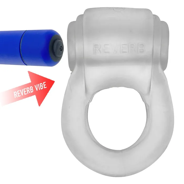 Hunkyjunk REVRING ring with vibe CLEAR ICE w Blue Vibe Vibrators