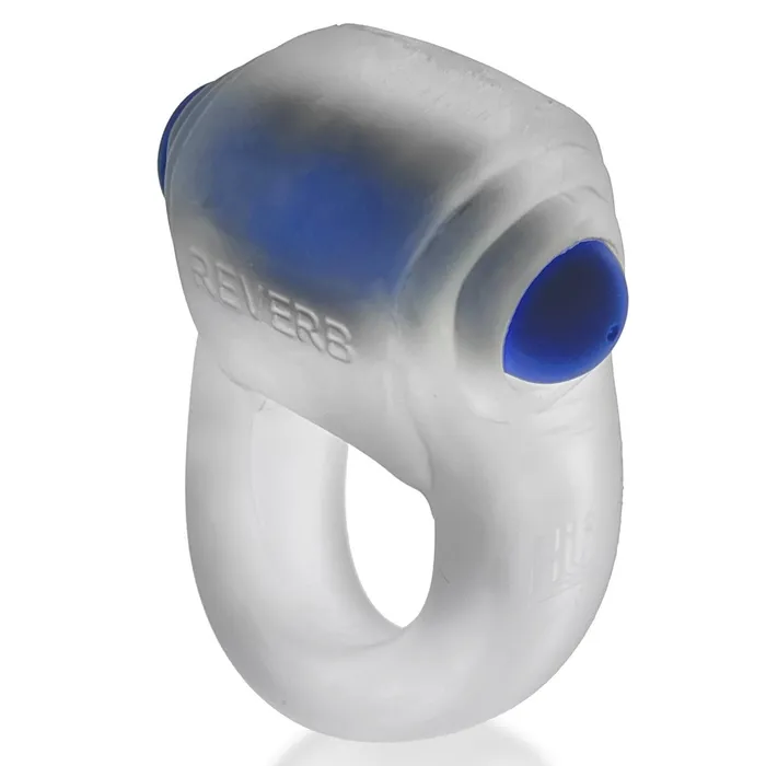 Hunkyjunk REVRING ring with vibe CLEAR ICE w Blue Vibe Vibrators