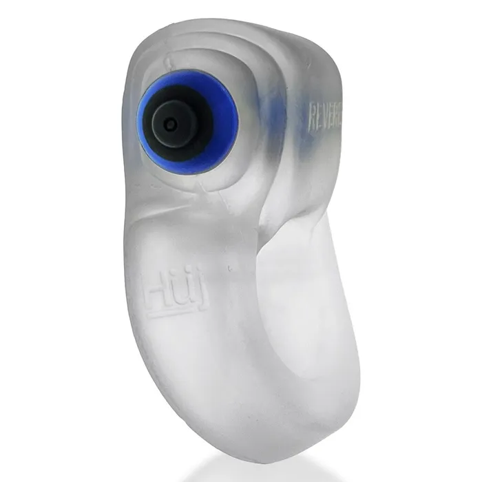 Hunkyjunk REVRING ring with vibe CLEAR ICE w Blue Vibe Vibrators