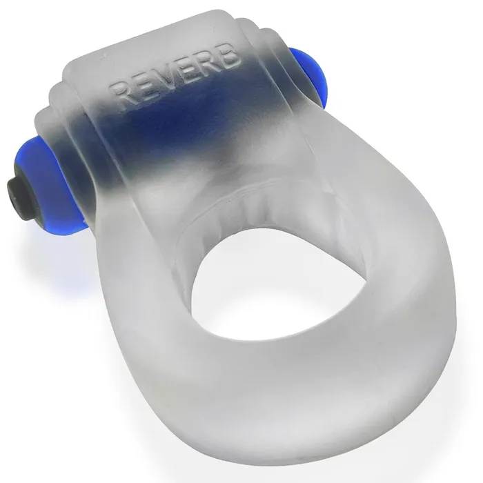 Hunkyjunk REVRING ring with vibe CLEAR ICE w Blue Vibe Vibrators