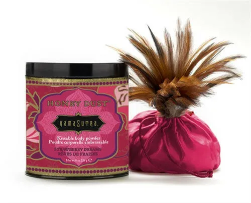 Kama Sutra Female Sex Toys Honey Dust Body Powder Strawberry Dreams 8 Oz