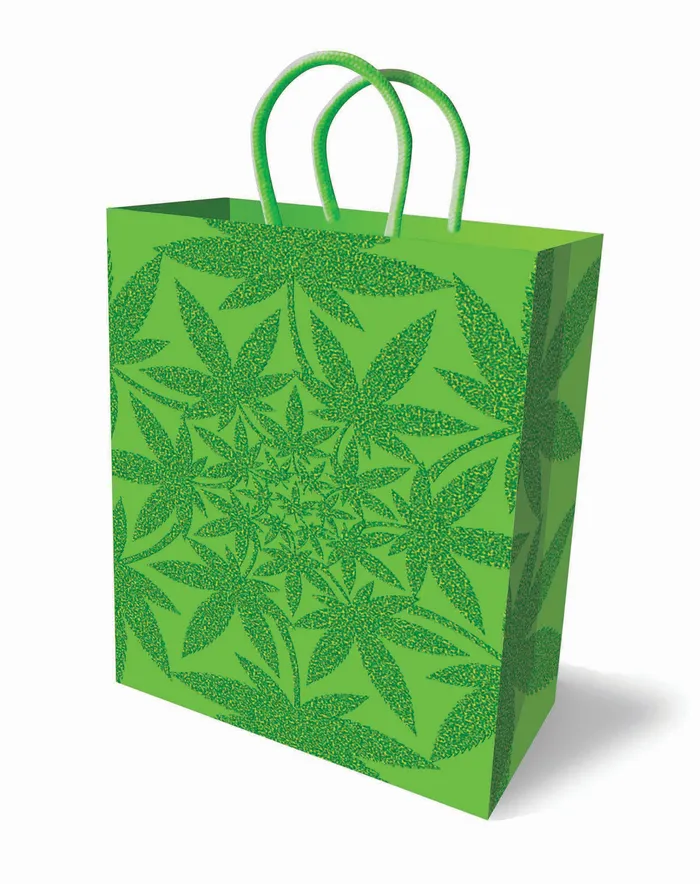 Little Genie Glitter Ganja Gift Bag Green Vibrators