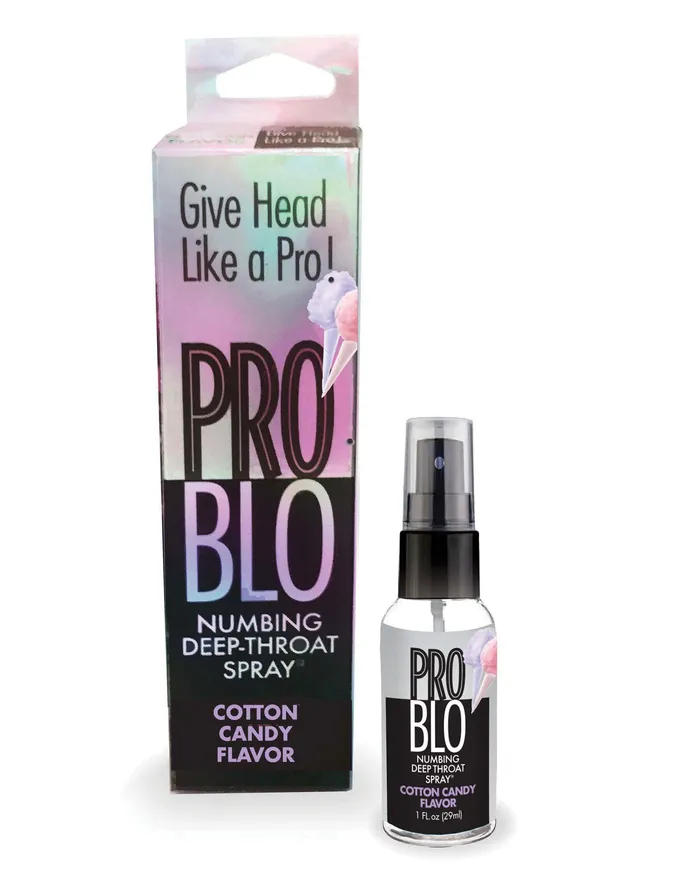 Little Genie Male Sex Toys Pro Blo Throat Numbing Spray 1oz Cotton Candy