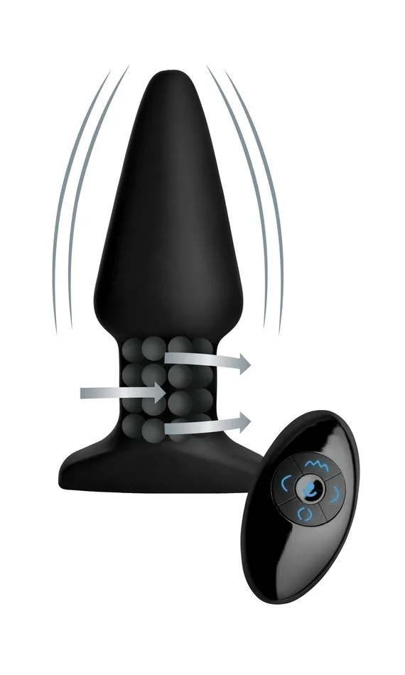 Male Sex Toys Model R Smooth Rimming Plug with Remote Control XR Brands