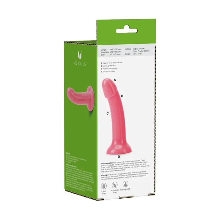 Me You Us Dildos Shimmering Sparkly Dong pink 6 Inches