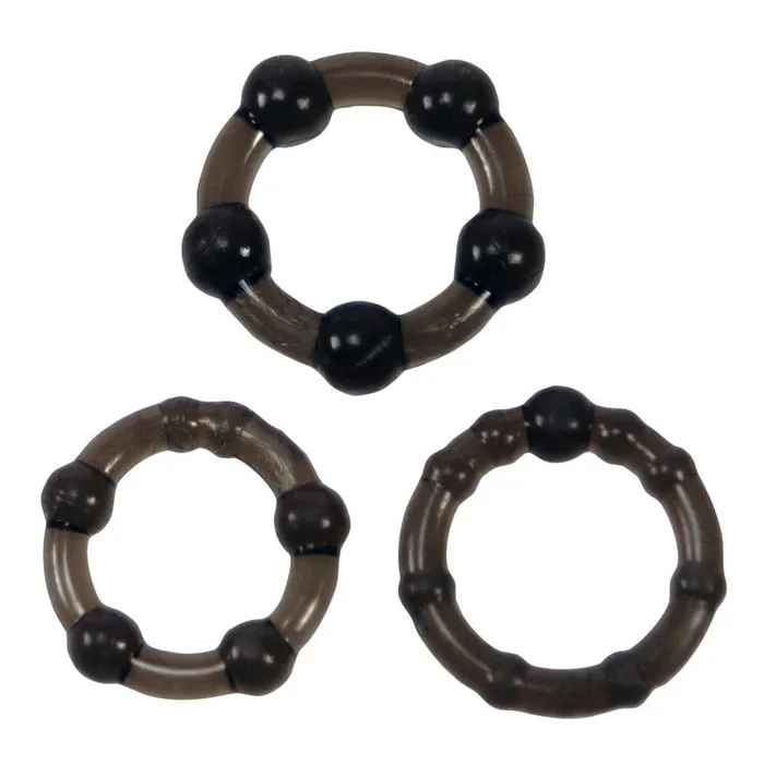 Me You Us Easy Squeeze Cock Ring Set Black Me You Us Male Sex Toys