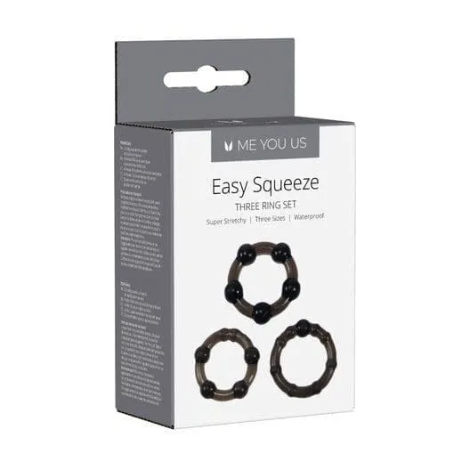 Me You Us Easy Squeeze Cock Ring Set Black Me You Us Male Sex Toys Me You Us Easy Squeeze Cock Ring Set Black Me You Us Male Sex Toys