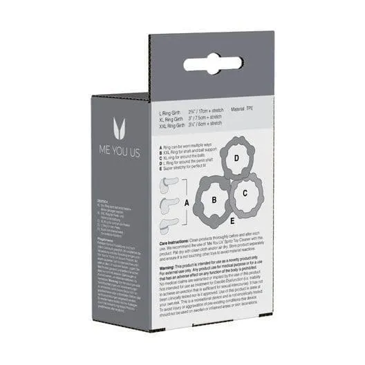 Me You Us Easy Squeeze Cock Ring Set Black Me You Us Male Sex Toys Me You Us Easy Squeeze Cock Ring Set Black Me You Us Male Sex Toys