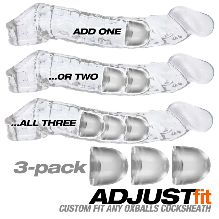 Oxballs Female Sex Toys Cocksheath Adjustfit 3 Pack Bullet Inserts by OXBALLS Custom Fit for Maximum Pleasure
