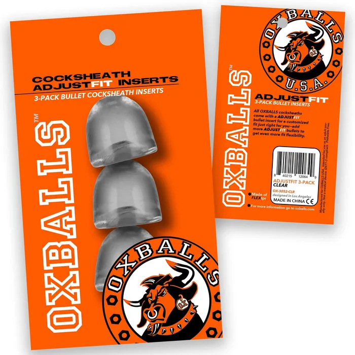 Oxballs Female Sex Toys Cocksheath Adjustfit 3 Pack Bullet Inserts by OXBALLS Custom Fit for Maximum Pleasure