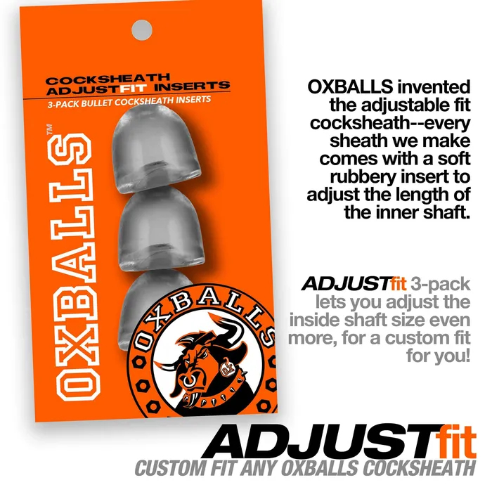 Oxballs Female Sex Toys Cocksheath Adjustfit 3 Pack Bullet Inserts by OXBALLS Custom Fit for Maximum Pleasure