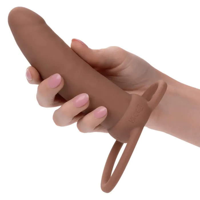 Performance Maxx Rechargeable Thick Dual Penetrator Brown CalExotics Female Sex Toys Performance Maxx Rechargeable Thick Dual Penetrator Brown CalExotics Female Sex Toys