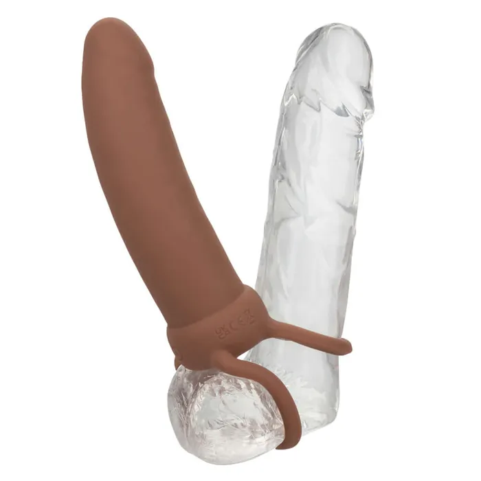 Performance Maxx Rechargeable Thick Dual Penetrator Brown CalExotics Female Sex Toys Performance Maxx Rechargeable Thick Dual Penetrator Brown CalExotics Female Sex Toys
