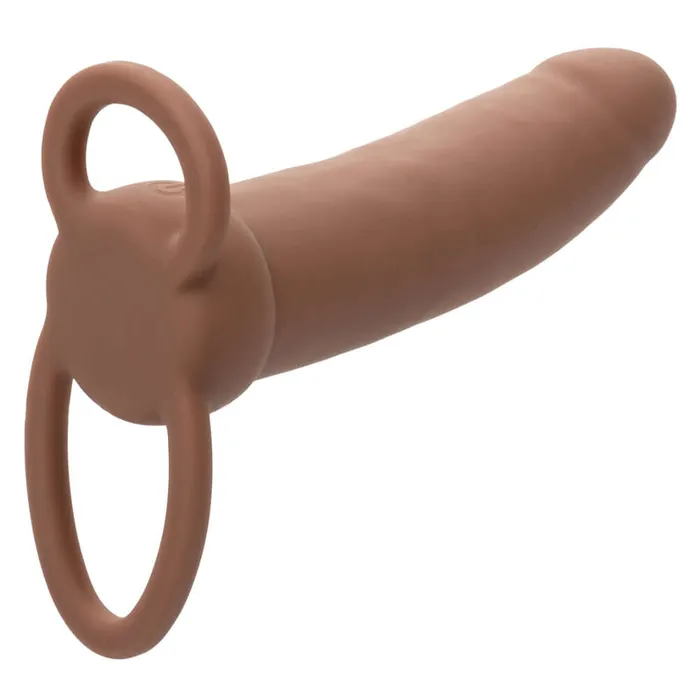 Performance Maxx Rechargeable Thick Dual Penetrator Brown CalExotics Female Sex Toys Performance Maxx Rechargeable Thick Dual Penetrator Brown CalExotics Female Sex Toys