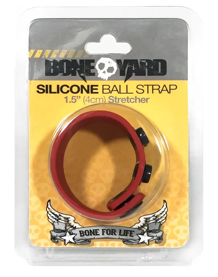 Rascal Boneyard Anal Boneyard Silicone Ball Strap 4cm Stretcher Red Rascal Boneyard Anal Boneyard Silicone Ball Strap 4cm Stretcher Red
