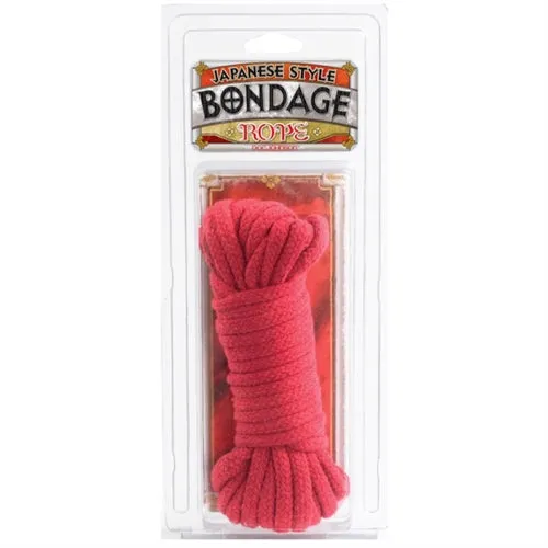 Restraints Doc Johnson Bondage Rope Cotton Japanese Style Red