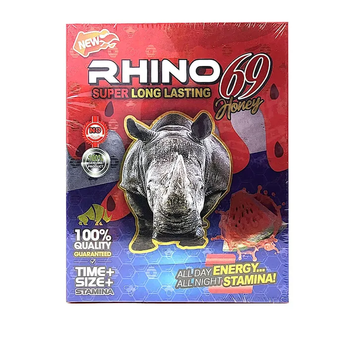 Rhino Vibrators Rhino 69 Honey Red LongLasting Male Enhancement Honey