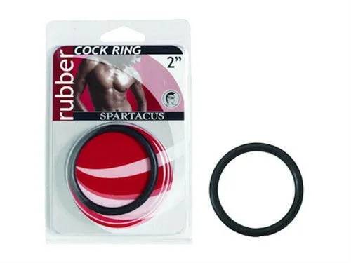 Rubber Cock Ring 2 Black Spartacus Male Sex Toys