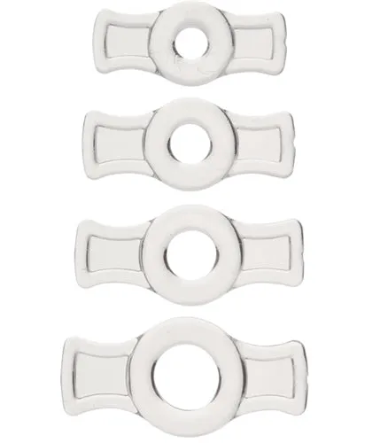 Titanmen Tools Cock Ring Set Clear Doc Johnson Male Sex Toys
