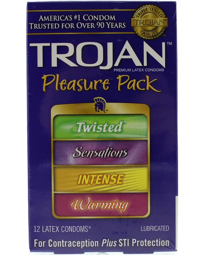 Trojan Pleasure Pack 12 Pack Trojan Condoms Female Sex Toys