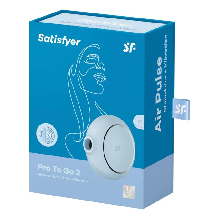 Vibrators Satisfyer Satisfyer Pro To Go 3 Air Pulse Vibrator Blue Vibrators Satisfyer Satisfyer Pro To Go 3 Air Pulse Vibrator Blue